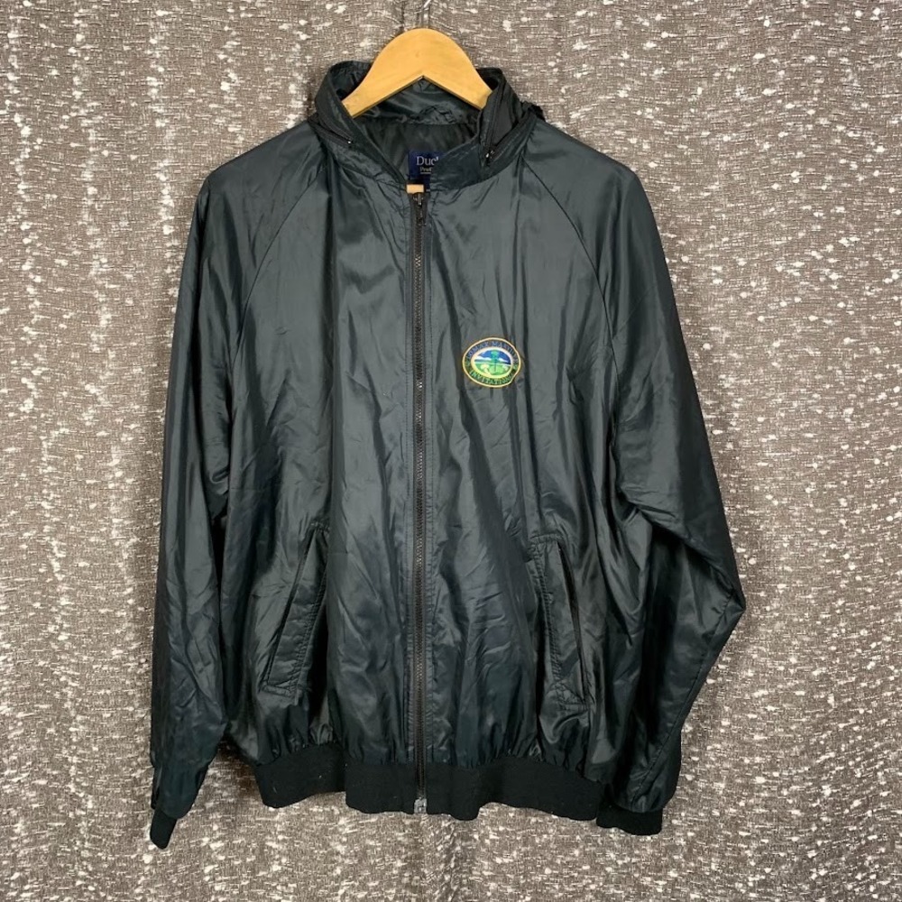 Vintage Duckster Lo Max Manville Invitational Golf Windbreaker Jacket Men's XL